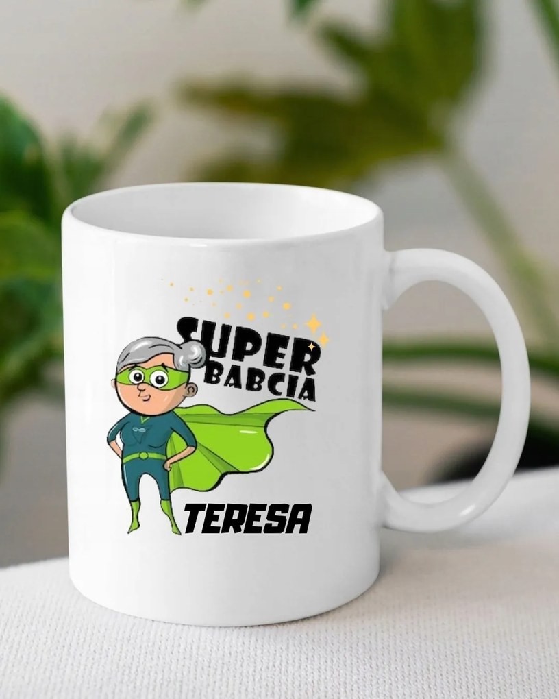 Bögre Fehér Vicces Ajándék Nagymama Nap Szuper Nagymama Név Személyre Szabás