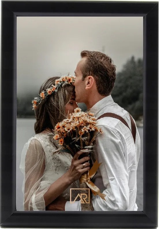 Képkeret egy képhez 13x18, fekete, klasszikus Aura, loft