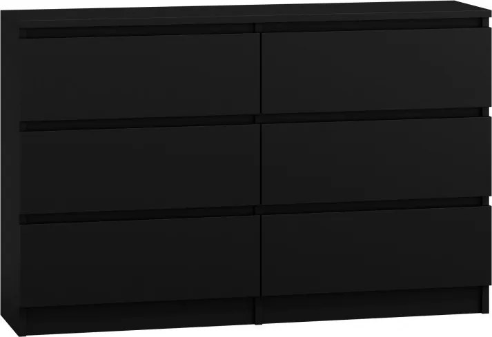 M6 120 2X3 komód, fekete