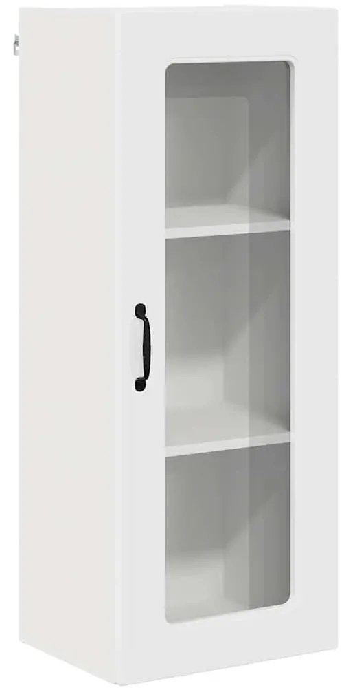 Fali konyhaszekrény Magas Fényű Fehér 40 x 31 x 100 cm Faanyag