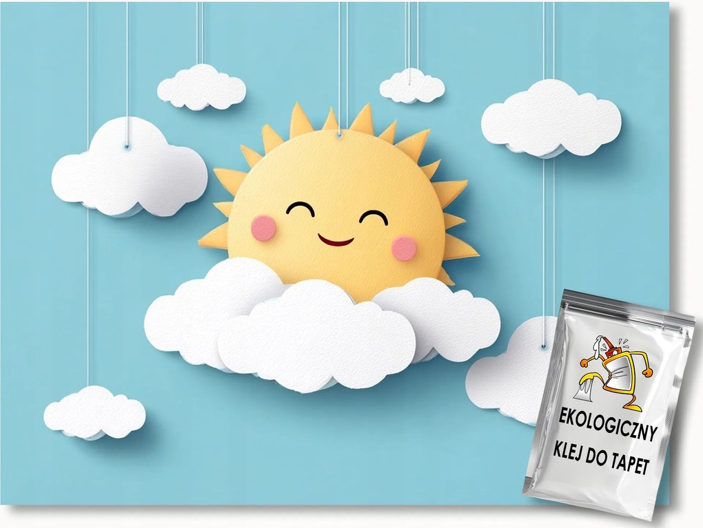 Fotótapéta Flizelina Kivágás 3D Ég Nap Felhők 416x290 ragasztó