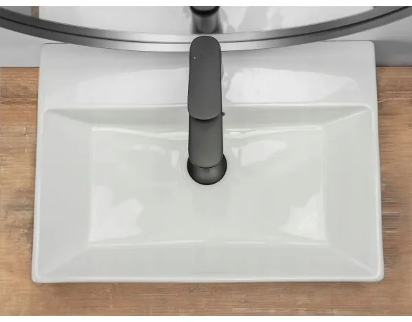 REA-U8701 - BONITA ráültethető mosdó 36x51 cm kerámia/fényes fehér