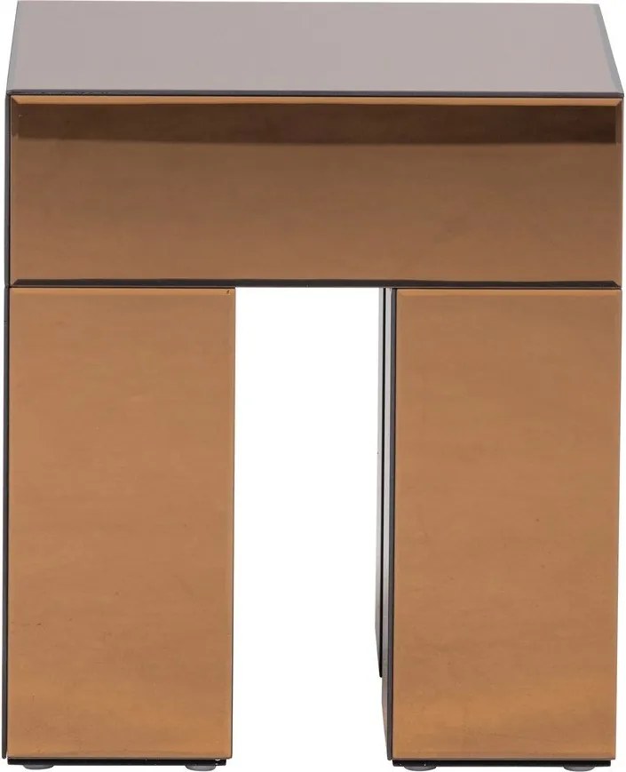 Fényes tárolóasztal 45x45 cm Mirrox – WOOOD