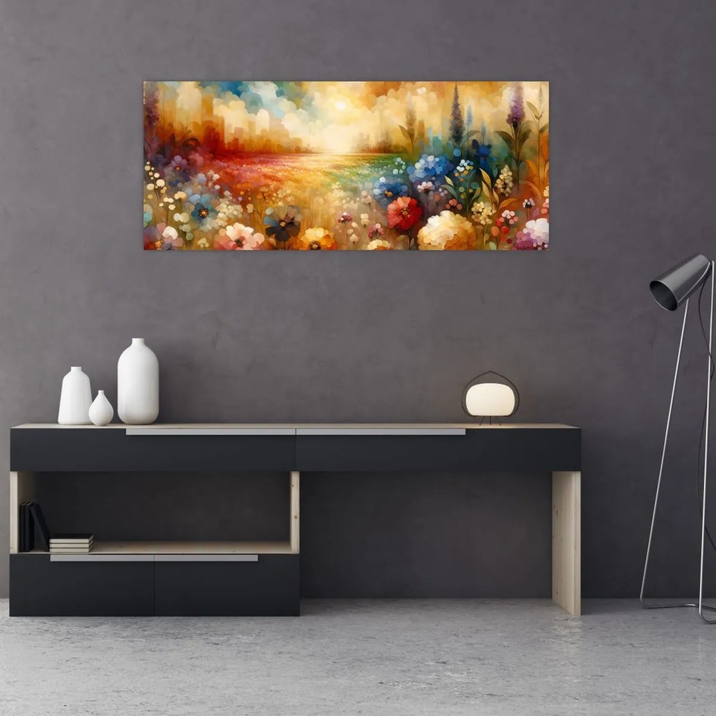 Kép - Színes rét (120x50 cm)