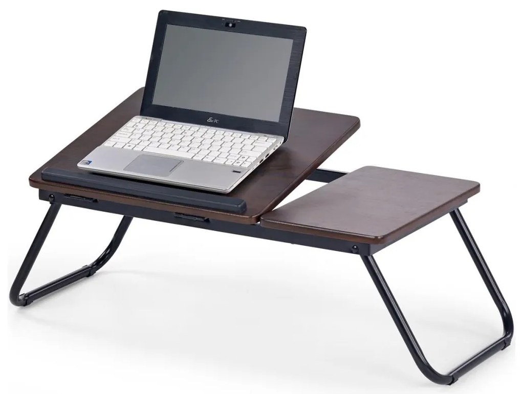 Ágy melletti asztal 23x60 cm fekete/barna