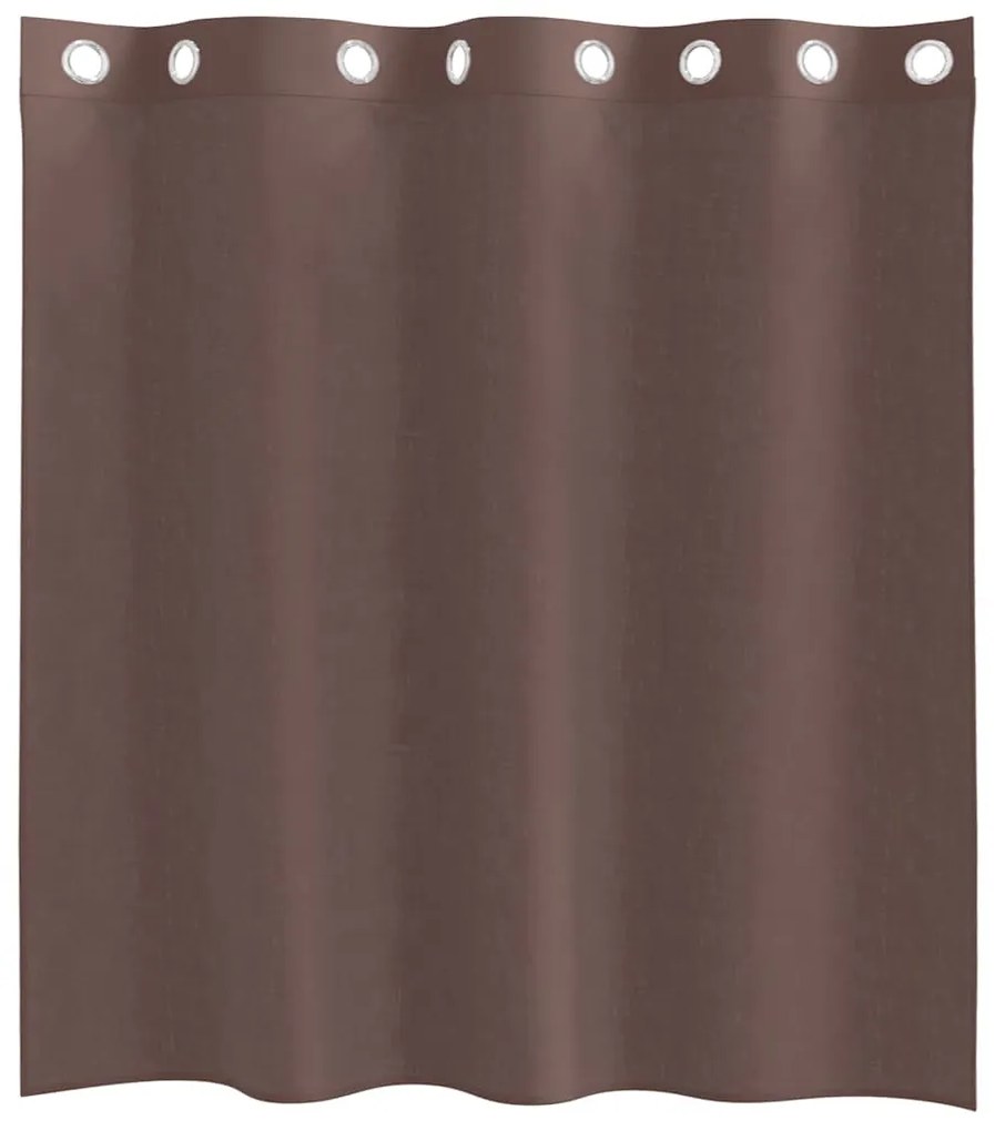 2 db barna fátyolfüggönyök rojtokkal 140x140 cm