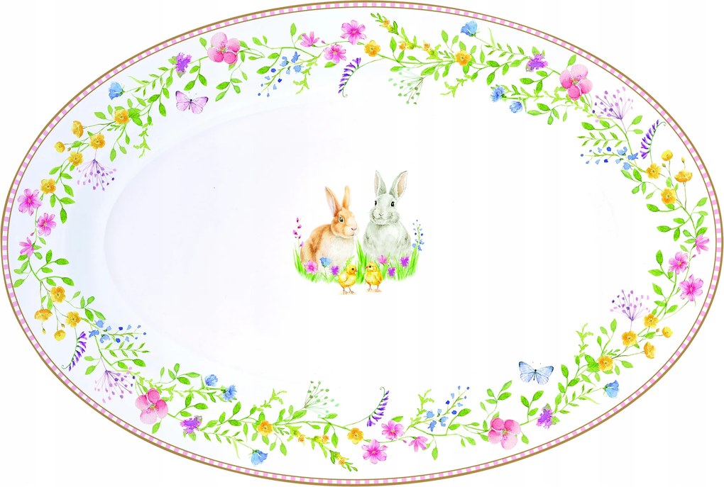 Porcelán tál húsvéti tányér patera húsvéti dekoráció ünnep