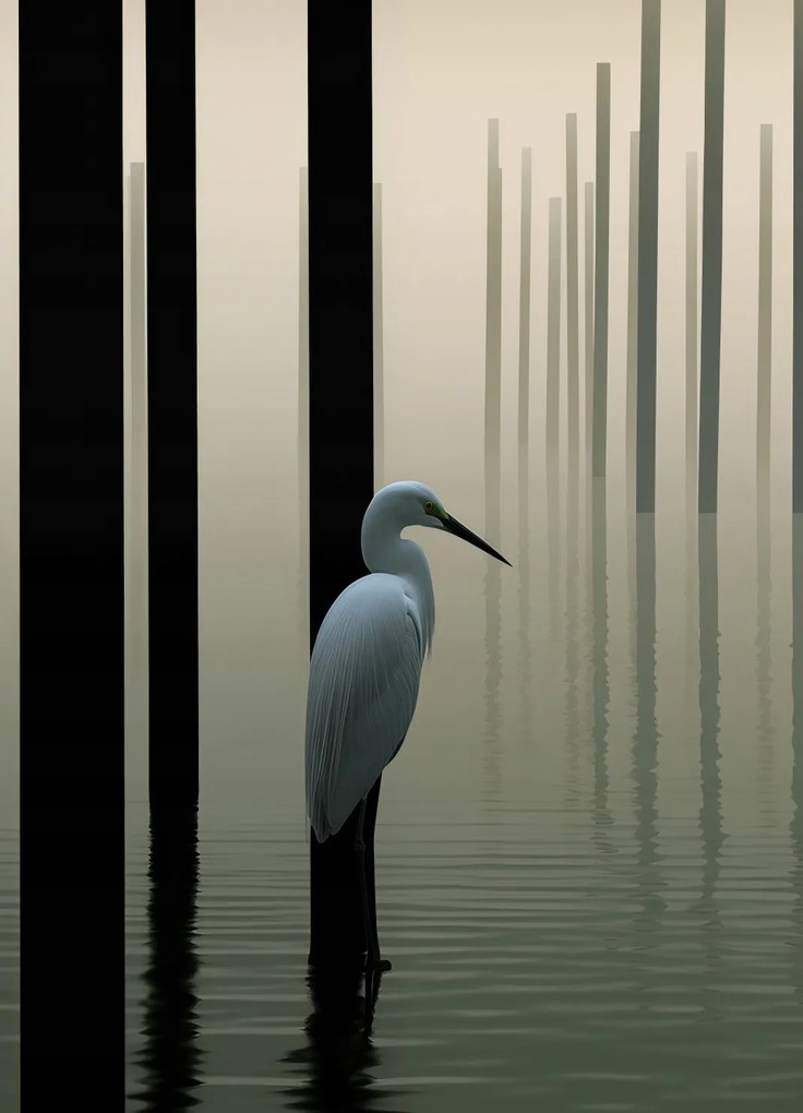 Poszter 20,5x28,4cm Köd a vízen