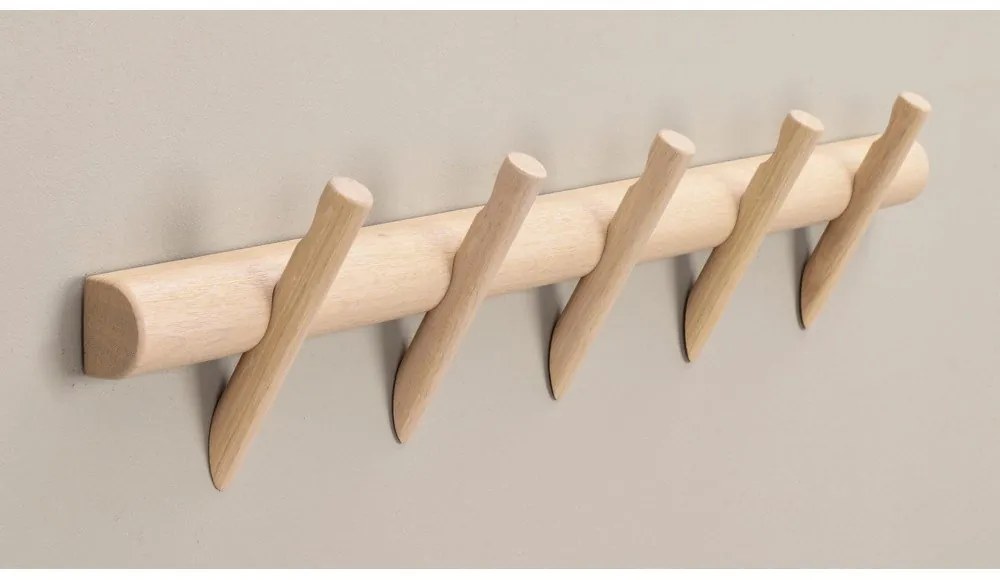 Natúr színű tölgyfa fali fogas Hillmond – Rowico