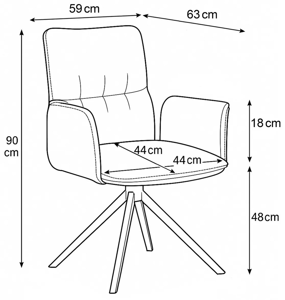 DCH-D1328 GREY2 étkezőszék szett, 2 db