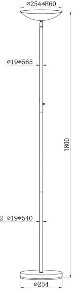 Lucide 19791/20/31 - LED Dimmelhető állólámpa ZENITH LED/20W/230V fehér