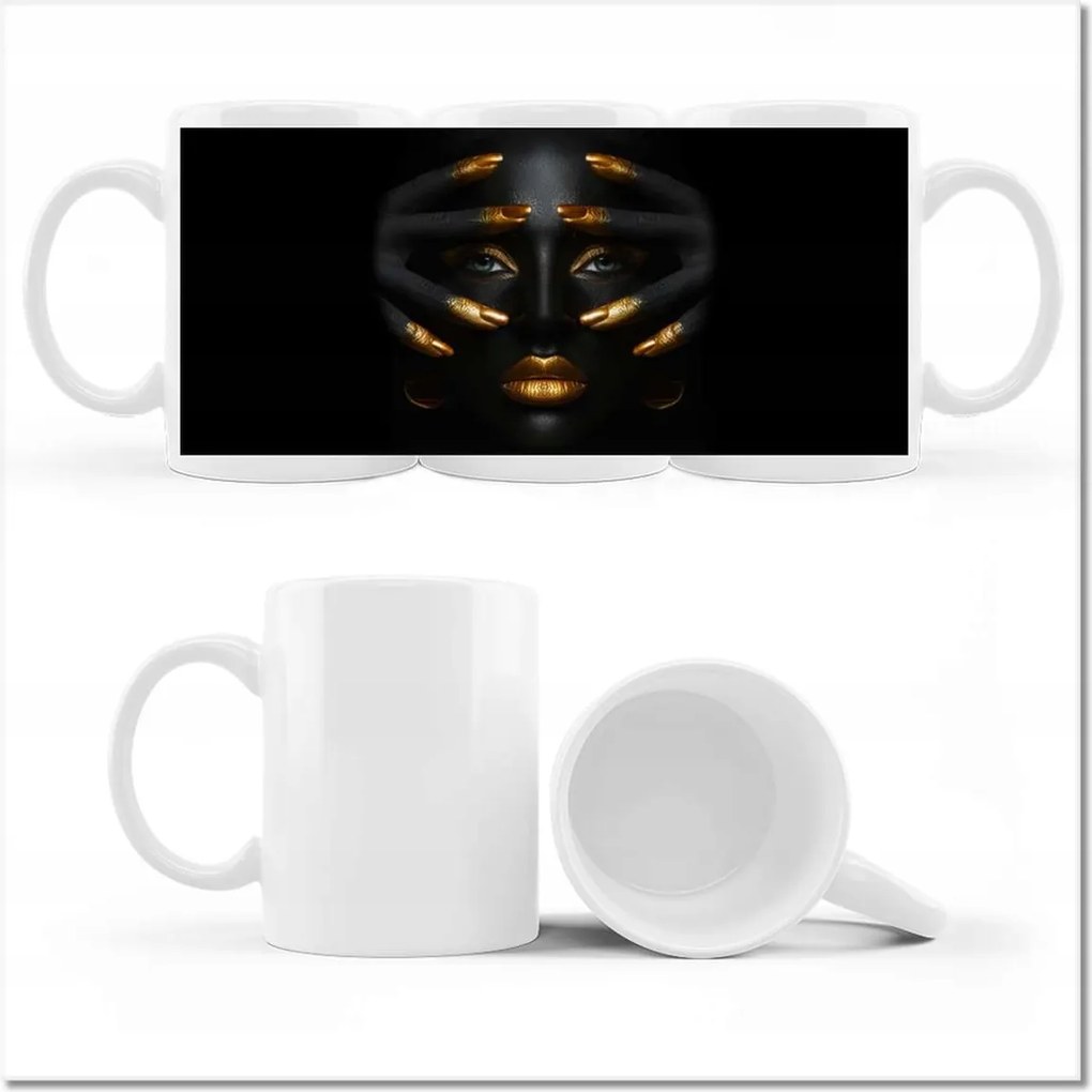 Nyomott mintás bögre Aranyos tekintet