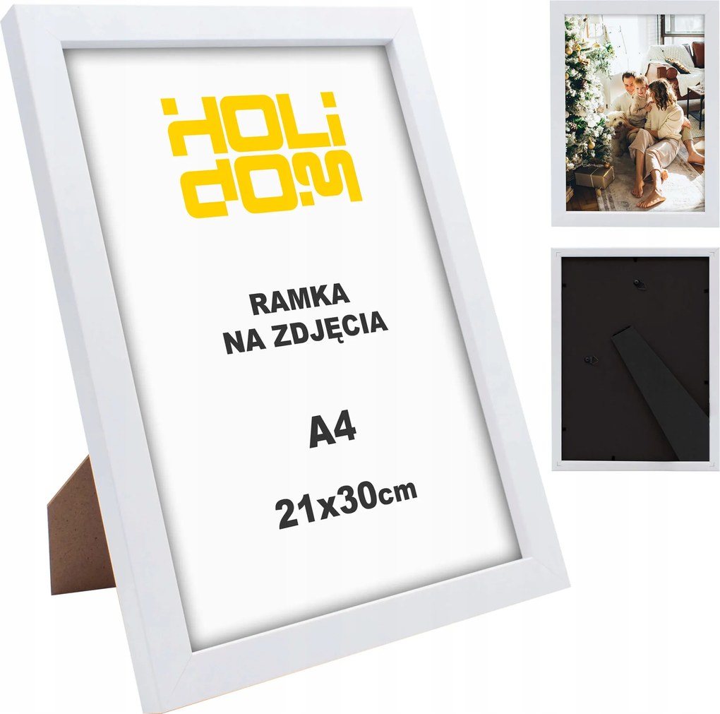 Fehér Képkeret A4 21x30 Falra szerelhető álló oklevéltartó 21x29,7