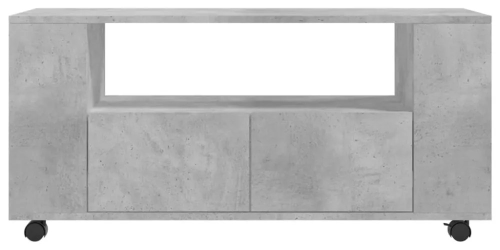 betonszürke szerelt fa TV-szekrény 102x34,5x43 cm