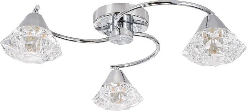 Dar Lighting glamour modern mennyezeti lámpa dilys csiszolt króm dardil5350