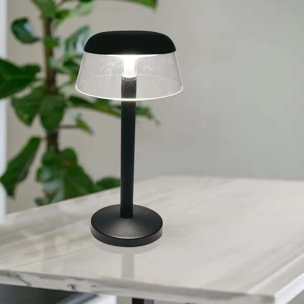 LED Dimmelhető újratölthető érintőképernyős asztali lámpa LED/3W/5V 3000-6000K fekete