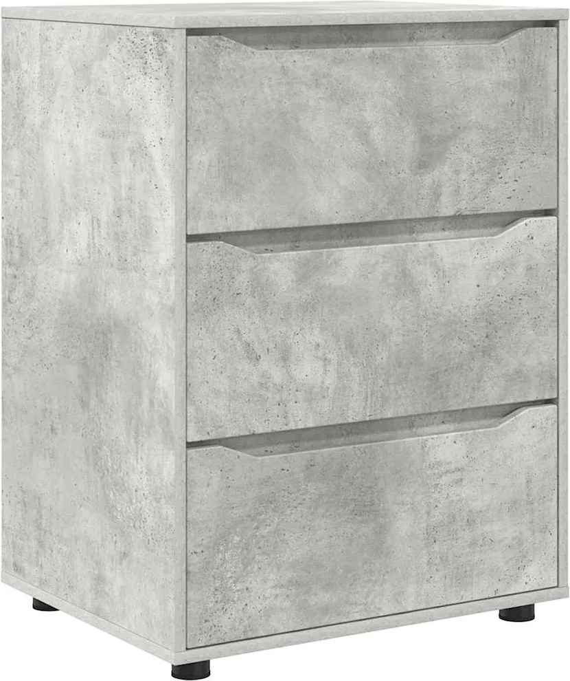 vidaXL Tárolószekrény Beton Szürke 60 x 48 x 81 cm Faanyag