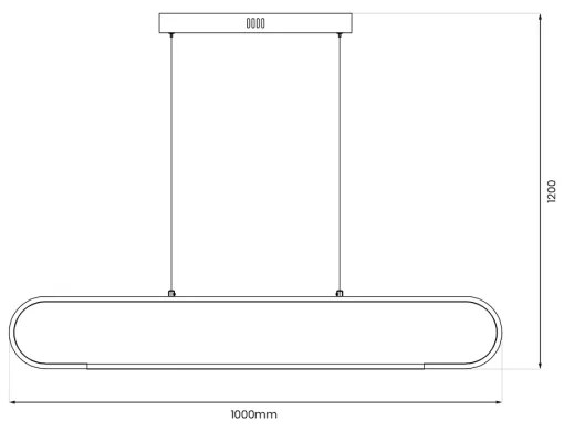 LED Csillár zsinóron FRAME LED/42W/230V fekete