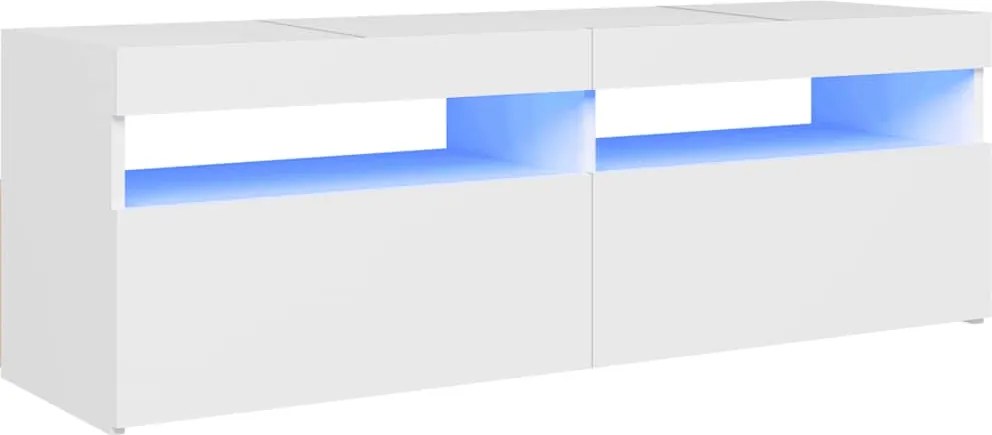 vidaXL fehér TV-szekrény LED-lámpákkal 120 x 35 x 40 cm
