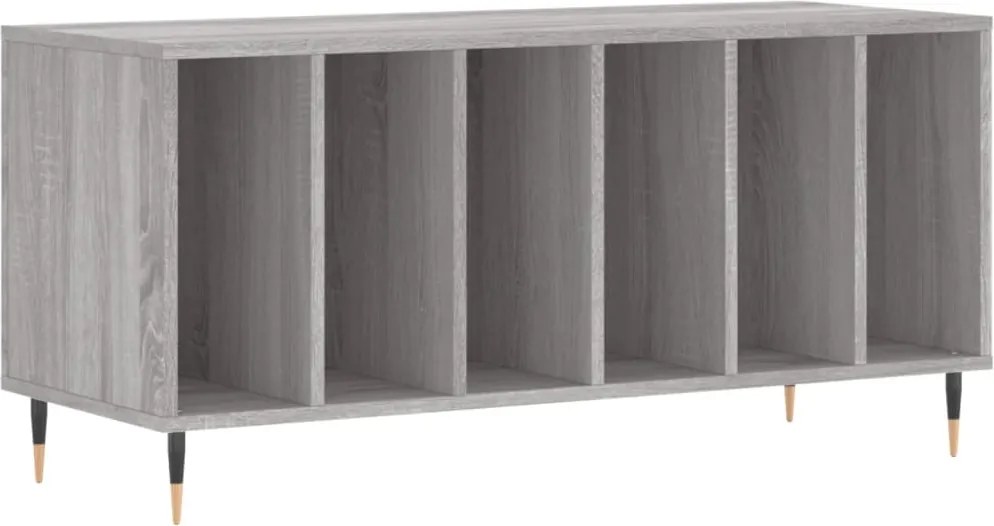vidaXL szürke sonoma színű szerelt fa hanglemezszekrény 100x38x48 cm