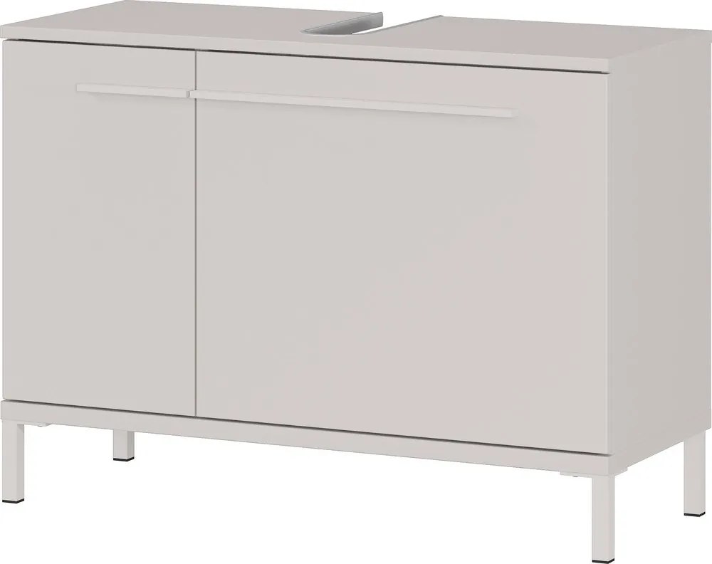 Krémszínű matt mosdó alatti szekrény 80x59 cm Laurino – Germania