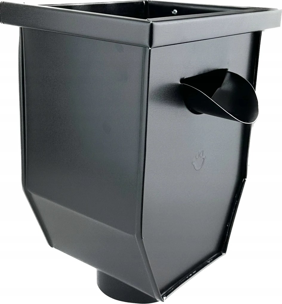 Ereszcsatorna mosogató kosár 90mm-es lefolyócsőhöz Galeco Félmatt Acél fekete Ral 9