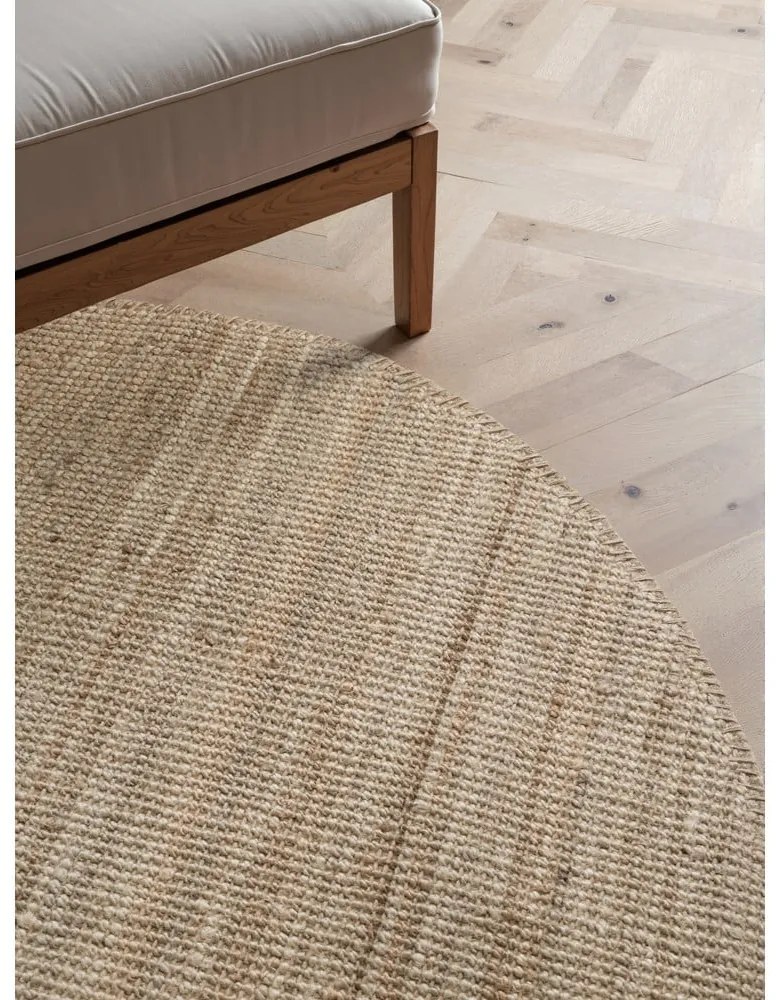 Szürkésbarna juta kerek szőnyeg ø 200 cm Bouclé Jaipur – Hanse Home