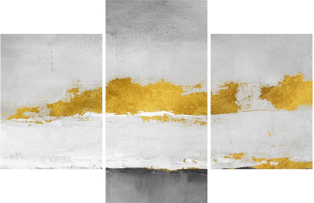 Kép - Arany és szürke vonások (90x60 cm)