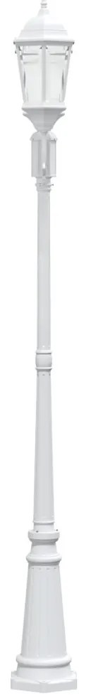 Kertvilágító 2-Lámpás E27 Fehér 235 cm Alumínium