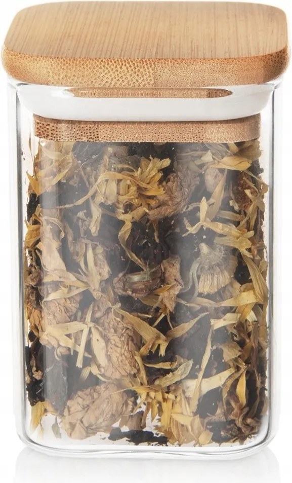 Ömlesztett Élelmiszer Tároló Üveg Fedéllel Tömítéssel 200ML