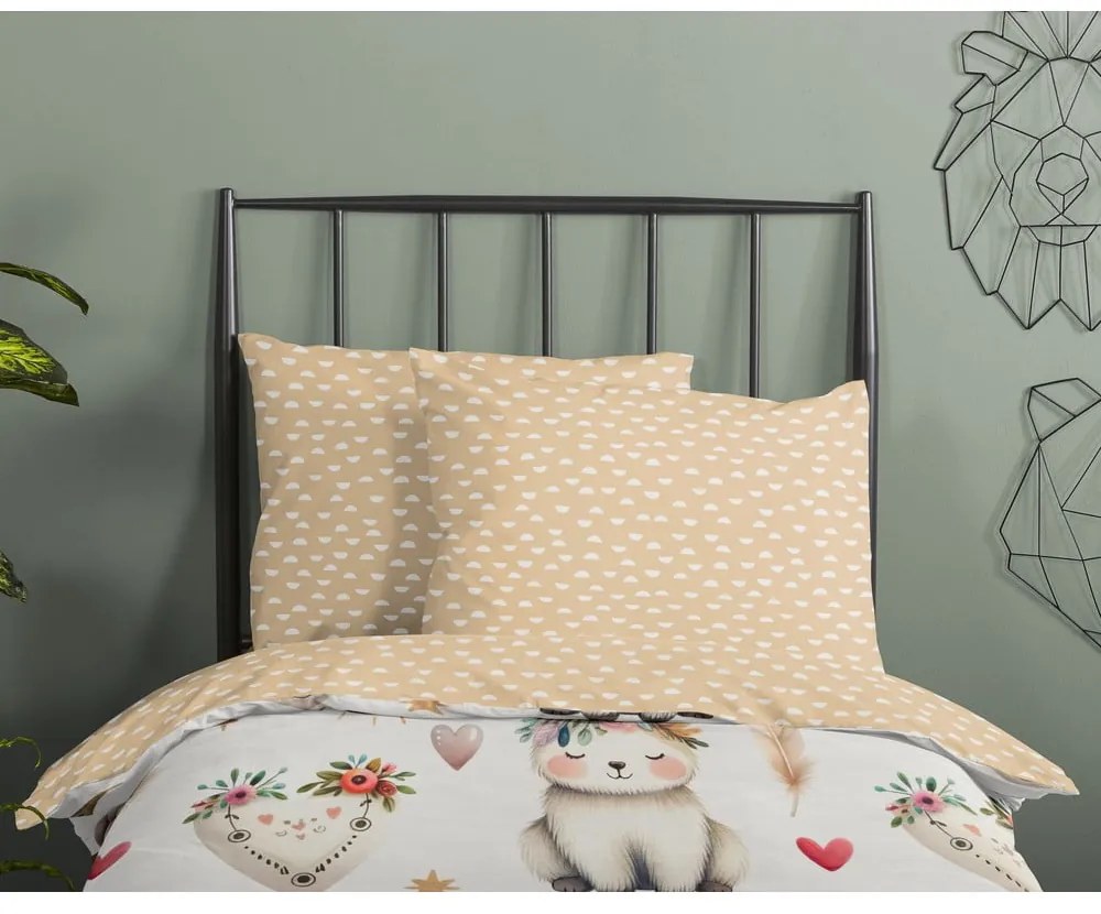 Bézs pamut gyerek ágyneműhuzat babaágyhoz 100x135 cm Luz – Good Morning