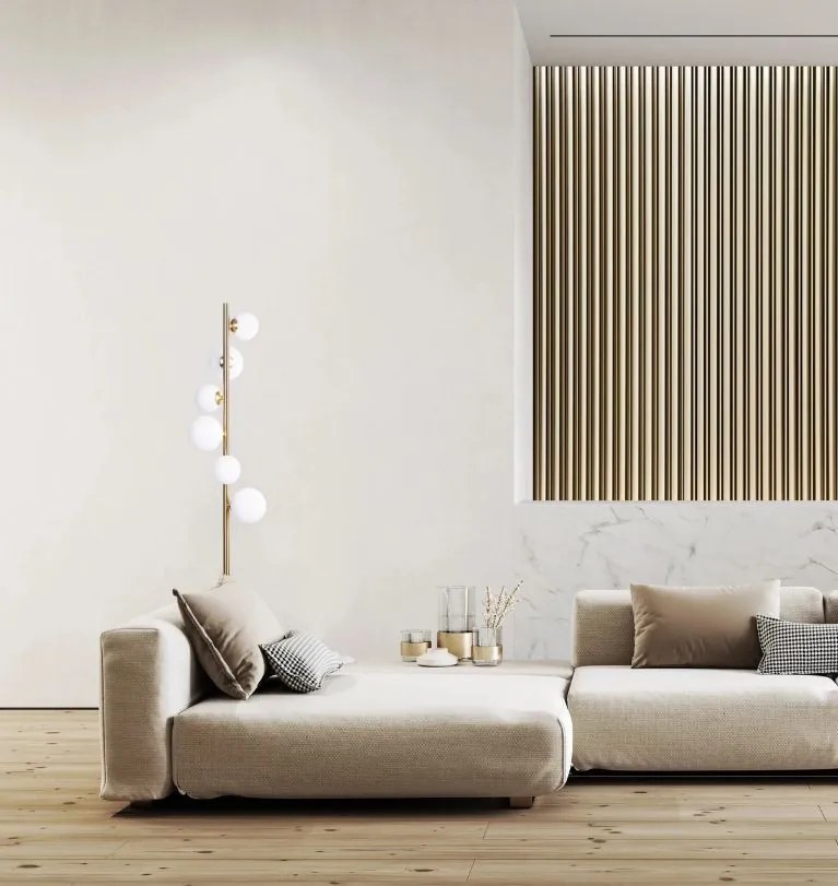 LAMELIO MILO Arany lamella falpanel 270 × 12,2 cm