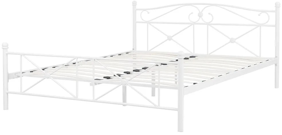 Franciaágy 140 cm RANDEZ (fém) (fehér). 1018569