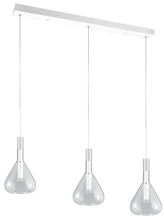 Fehér LED függőlámpa üveg búrával Cipera – CINQUE