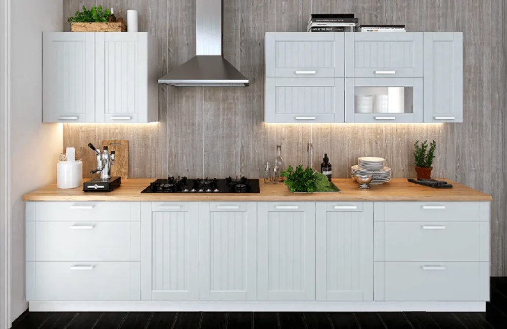 Felső szekrény, világosszürke/fehér, JULIA TYP 12