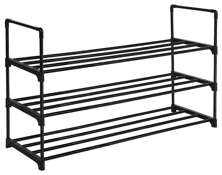 3 szintes fém cipőtartó 92x30x55cm