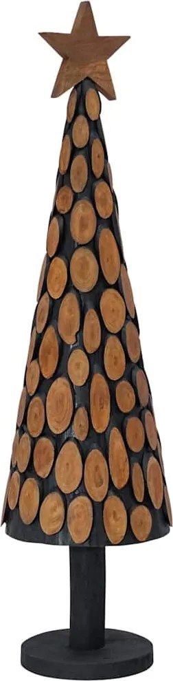 vidaXL Karácsonyfa állvánnyal Barna 120 cm Tömör tíkfa