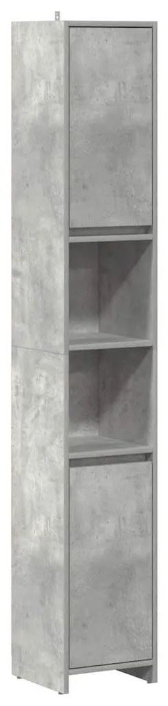 betonszürke forgácslap fürdőszobaszekrény 30 x 30 x 183,5 cm