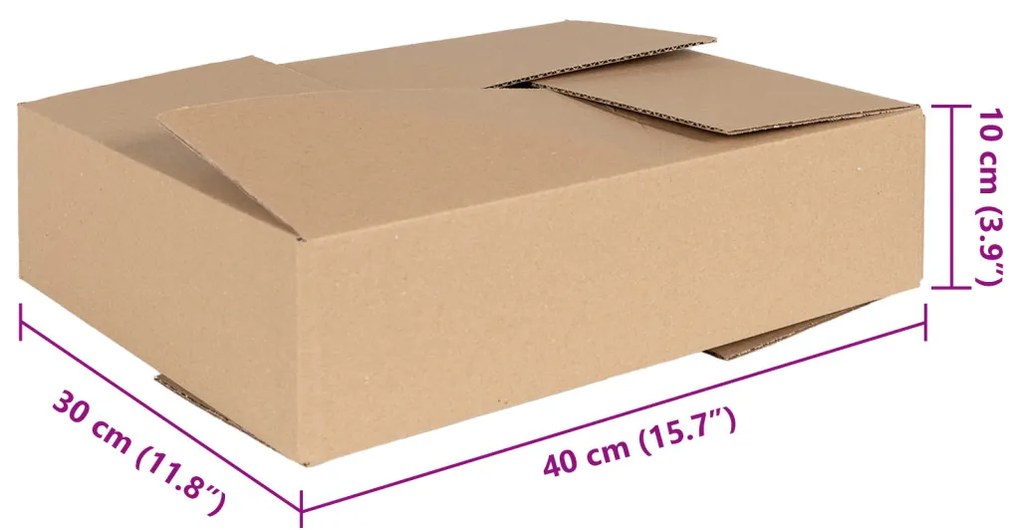 Hajtható doboz 50 db 40x30x10 cm Karton