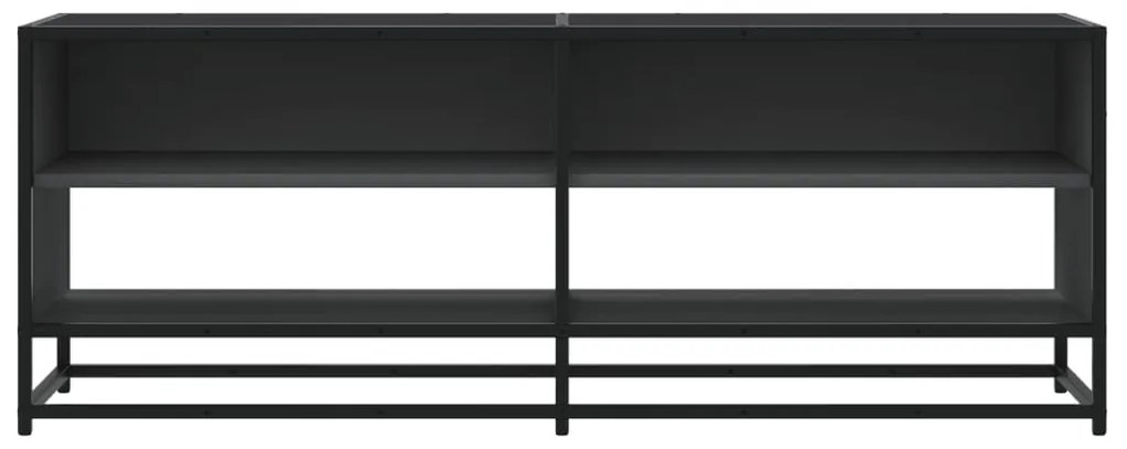 fekete szerelt fa és fém TV-szekrény 120,5x40x46 cm