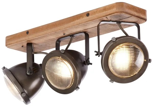 Brilliant - CARMEN WOOD 3x GU10/5W/230V spotlámpa, barna