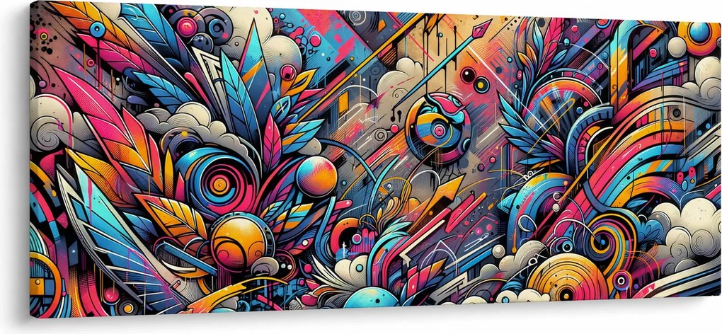 Kép - Színes graffiti (120x50 cm)