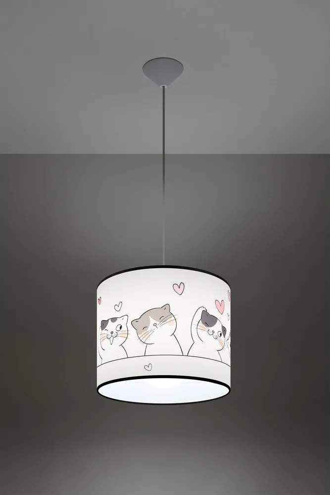 Fehér gyerek lámpa Puss – Sollux