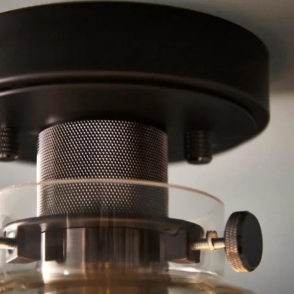 Endon 99106 - Mennyezeti lámpa URBAN 1xE27/10W/230V fekete/átlátszó