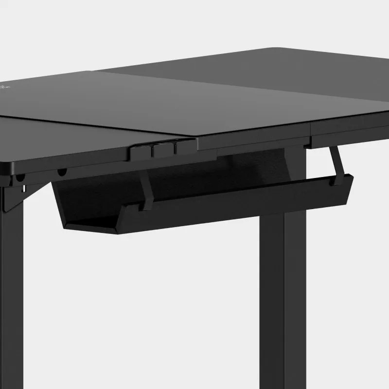 Állítható íróasztal, magasságállítás, 160 cm x 80 cm x 119 cm két motor, fekete
