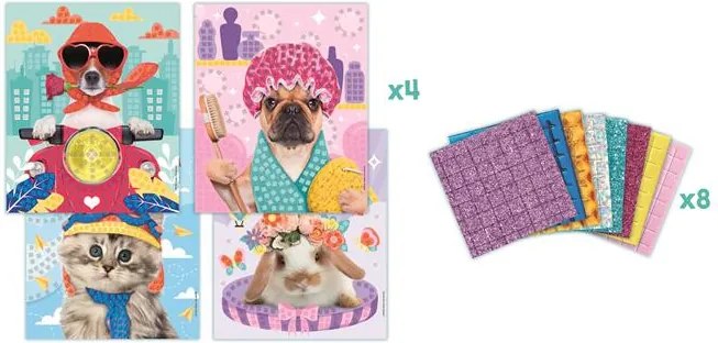 Mozaikos képkészítő készlet, MAPED CREATIV, Cute Animals, aranyos állatok (IMAC907050)