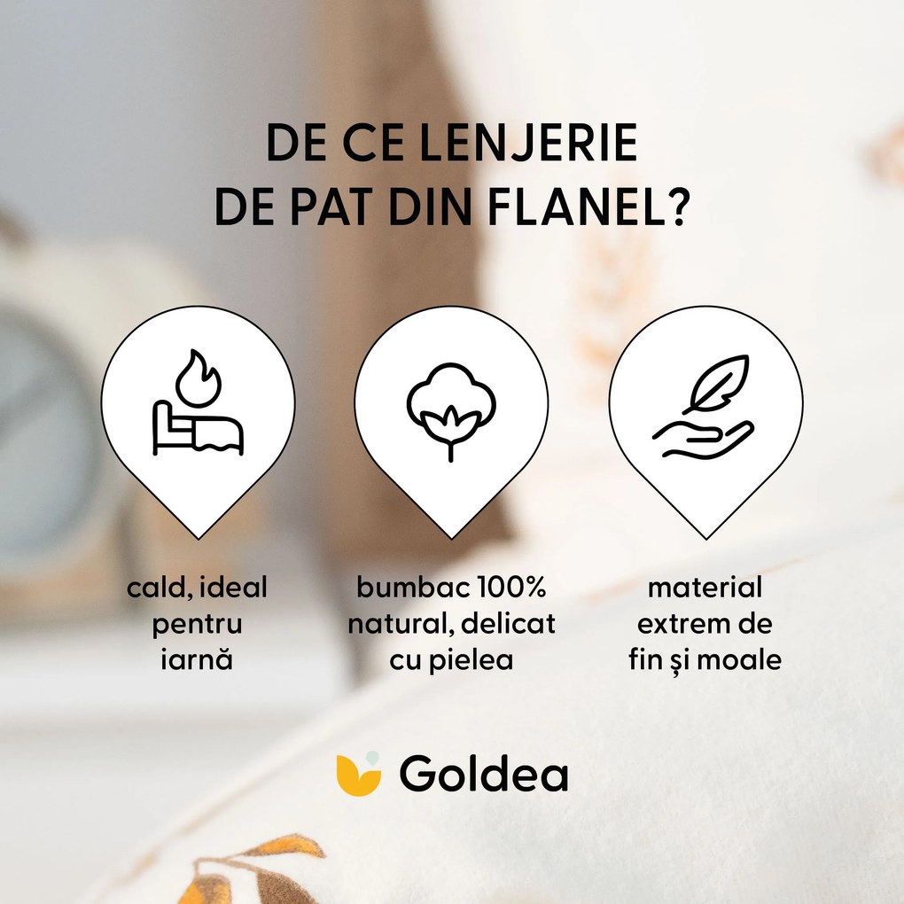 Goldea flanel ágyneműhuzat - őszi tökök és levelek 140 x 220 és 70 x 90 cm