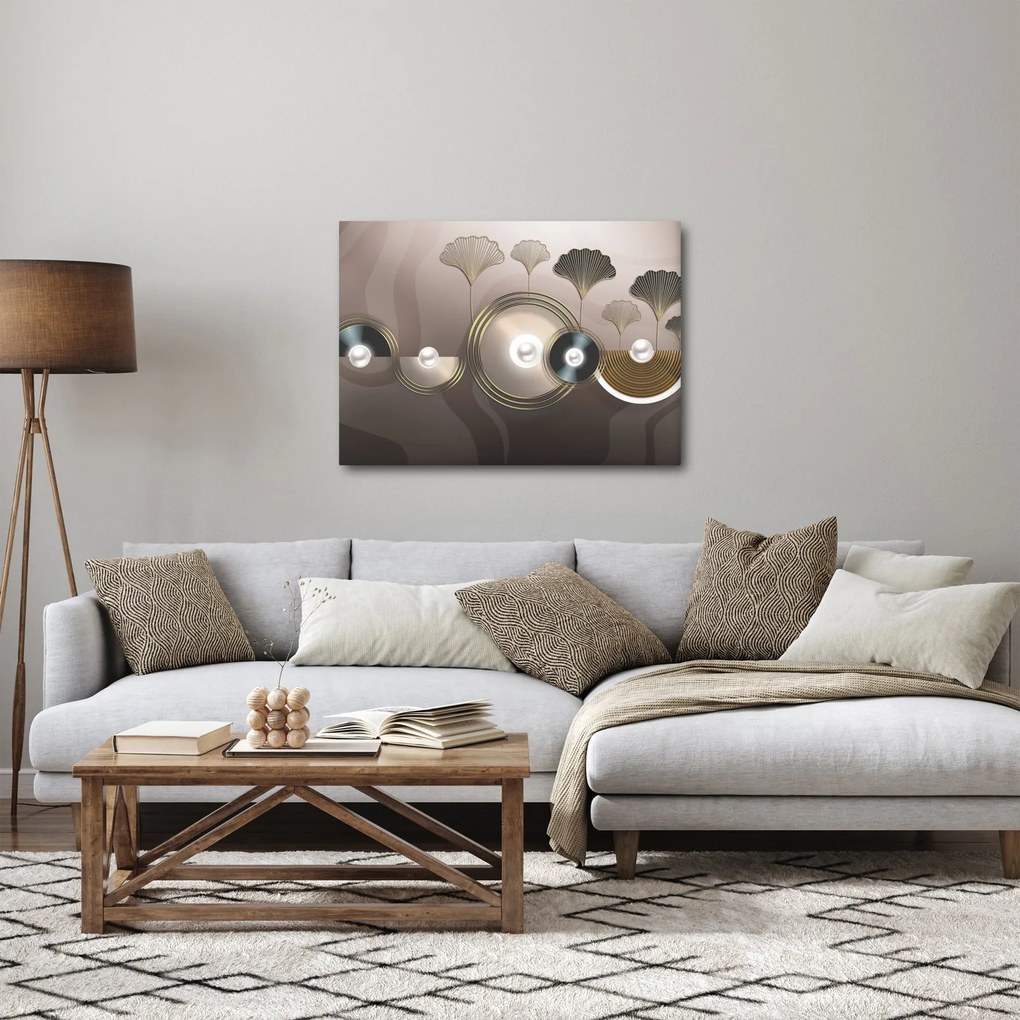 Kép - Aranybarna absztrakció (70x50 cm)