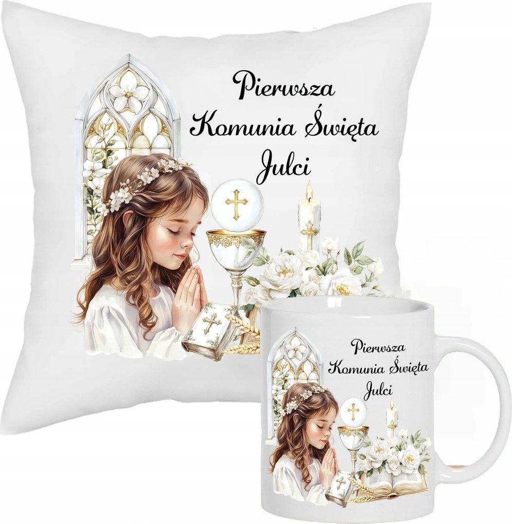 Elsőáldozási Emlék Kislánynak Névre Szóló Bögre Párna