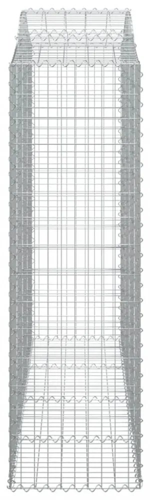 7 db íves horganyzott vas gabion kosár 200x50x160/180 cm